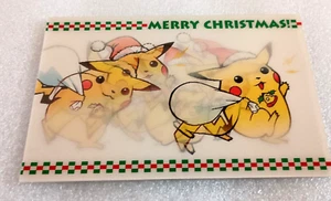 Pokemon Pikachu Santa 3d Lenticular Christmas Card NOS New Bag 2000s Japanese - Picture 1 of 11