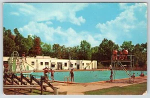 Paducah Kentucky 1966 piscina municipal parque noble*tarjeta postal cromada - Imagen 1 de 2