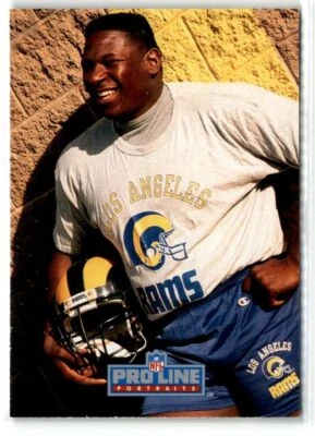 1991 Pro Line Portraits FOOTBALL #101 Jackie Slater Los Angeles Rams - Image 1 of 2