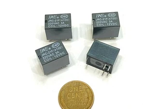 4 Pieces JRC-21F 4100 Relay Miniature PCB DC 12V 6 Pins 220vac 3a A5 - Picture 1 of 3