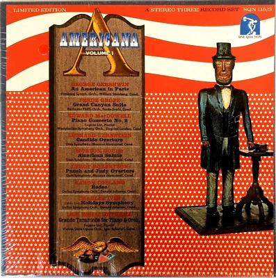 AMERICANA (Vol I) 3LP Box Gershwin-Grofe-MacDowell-Gould-Copand-Bernstein-Ives - Image 1 of 2