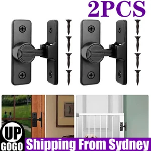 2PCS Barn Door Lock Heavy Duty Sliding Barn Door Latch Lock 90 Degree Gate Latch - Picture 1 of 11
