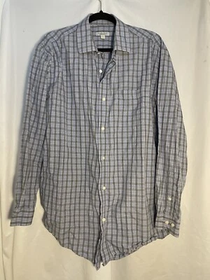 ROBERT BARAKETT Men’s Casual Button Down Shirt | Blue | Plaid | 16 1/2 34-35 - Image 1 of 3