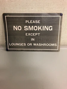Vintage No Smoking Paper Sign - Picture 1 of 4