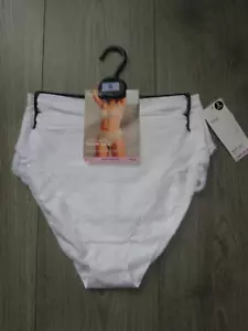2 PK M&S WHITE HIGH LEG COOL COMFORT SHAPING KNICKERS FIRM CONTROL UK SIZE 8 - Picture 1 of 5