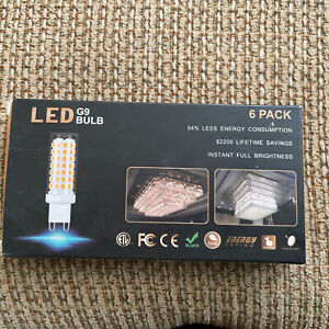 6-Pack Bulbs- LED G9 - 6watt-  AC120V - 3000K