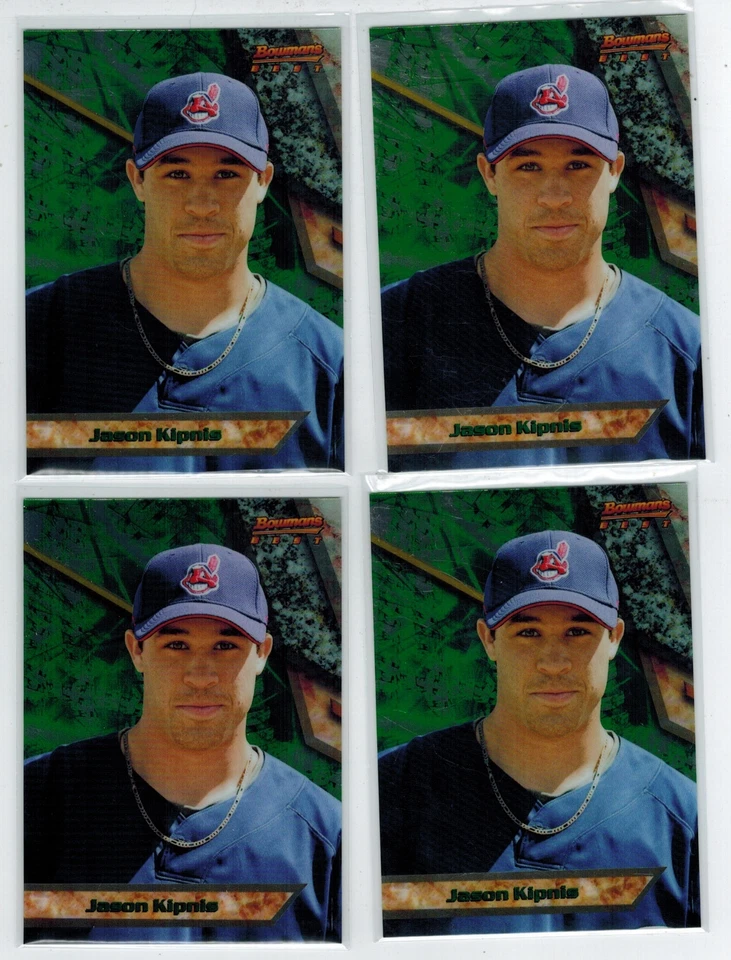 (4) 2011 BOWMAN'S BEST JASON KIPNIS BBP68 ROOKIE PROSPECTS LOT CLEVELAND INDIANS - Image 1 of 1