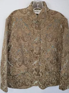 Flashback Tapestry Blazer Jacket Stand Up Collar Size Large? See Measurements - Picture 1 of 8