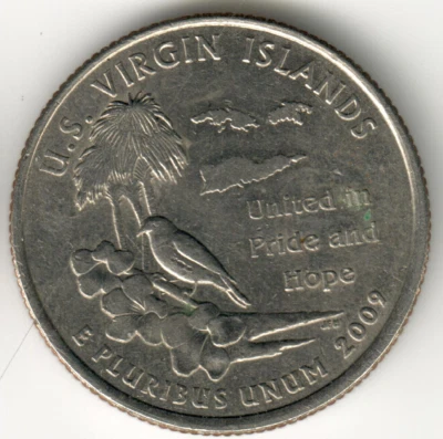 USA - 2009P - Washington ¼ $ - Virgin Islands - Rare - #16143 - Image 1 of 2