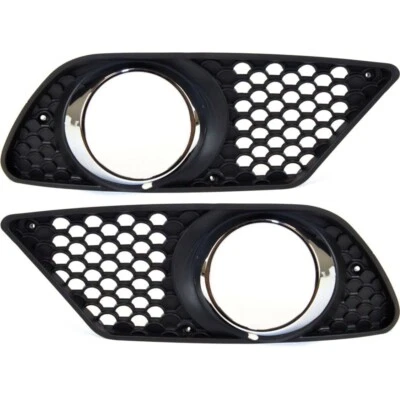 For 2008-2011 Mercedes Benz C300 Fog Light Trim Left & Right Chrome Ring 2pc - Image 1 of 4