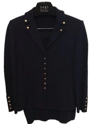Traje chaqueta y falda y cami vintage St John azul oscuro de 3 piezas talla 6 y 10 ver nota Foto 1 de 4