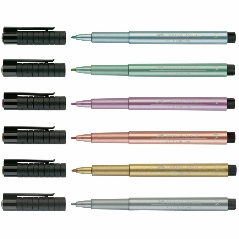 FABER CASTELL Tuschestift PITT ARTIST PEN 1,5mm metallic [Farbe wählbar] - Bild 1 von 1