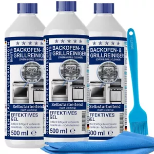 1500ml Backofenreiniger & Ofenreiniger Grill Gel + Tuch + Pinsel (3x500ml) - Bild 1 von 7