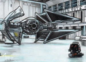 Star Wars Imperial TIE FIGHTER Avenger ANDOR SKETCH Card STAMPA edizione aperta - Foto 1 di 2