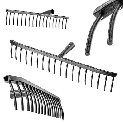 KADAX Gartenrechen aus Stahl, Rechenkopf, Gartenharke ohne Stiel, 18 Zinken - Bild 1 von 4