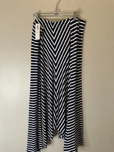 Maxi falda Travelers by Chico’s para mujer talla 2 grande Chevron a rayas - Imagen 1 de 12