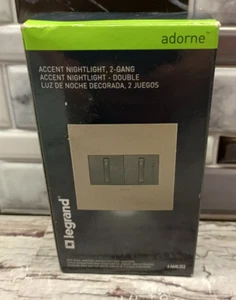 Legrand Adorne 2 Gang Accent Nightlight AAAL2G2 New - Picture 1 of 6