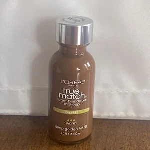 Loreal Paris True Match Oil Free W10 Deep Golden Warm Super-Blendable Foundation - Picture 1 of 3