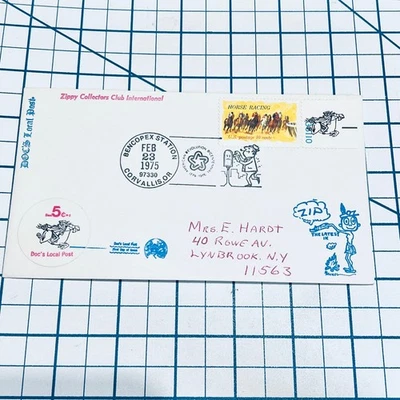 Scott #1530 Horse Racing 1975 First Day Cover Vintage FDC Doc's Local Post - Image 1 of 3