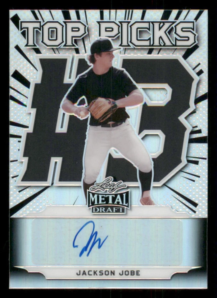 2021 Leaf Metal Draft Top Picks Black #TPJJ1 Jackson Jobe /15 - Image 1 of 2