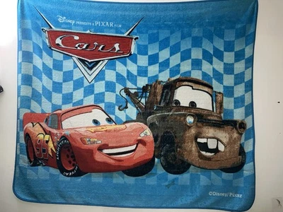Винтажное буксировочное одеяло Disney Pixar Cars Lightning McQueen Twin 51 X 45 дюймов - Изображение 1 из 3