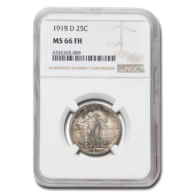 1918-D Standing Liberty Quarter MS-66 NGC (FH) - Image 1 of 3