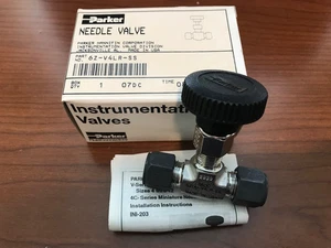Parker 6Z-V4LR-SS Edelstahl Nadelventil 2-Wege 3/8" Kompression CPI Neu - Bild 1 von 3
