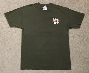 Vintage Y2K Trader Joes Employee Graphic Print Green Short Sleeve T-Shirt Medium - Bild 1 von 16
