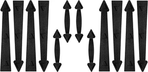 Magnetic Garage Door Decorative Faux Hinges Handles Accents Hardware Kit Black(C - Picture 1 of 12