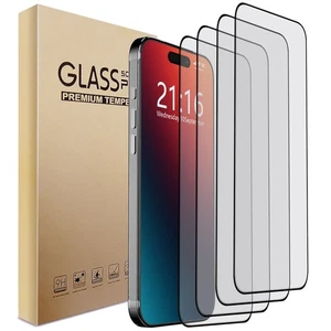 4 Pieces Full Tempered Glass Screen Protectors For iPhone 17/17 Air/Pro/Pro Max - Picture 1 of 16