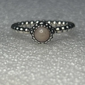 Pandora Birthday Blooms 🌟 October Birthstone Pink Opal 🌟 Size 58 🌟 925 ALE - Picture 1 of 6