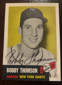 1991 Topps Archives 1953 #330 Bobby Thomson signed autographed card - Picture 1 of 1