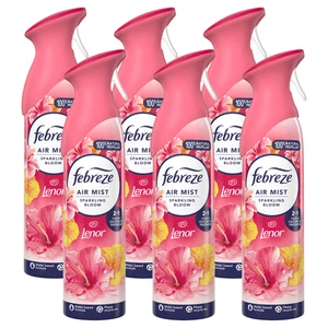 6 x Febreze&Lenor Air Mist Freshener Spray Sparkling Bloom 185ml Limited Edition - Bild 1 von 6
