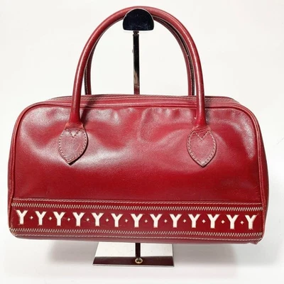 YSL винтажный Yves Saint Laurent логотип Boston сумка кожи б/у подлинный #S2554 - Изображение 1 из 4