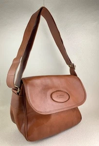 A Valentino Tan Leather Shoulder Bag Brown Fabric Lining Medium Adjustable Strap - Picture 1 of 19