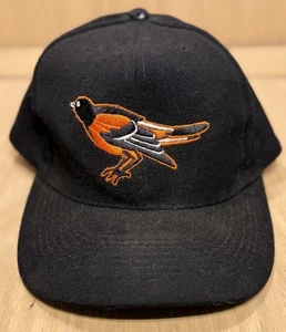 Vintage Baltimore Orioles Hat Mens Snapback Black Wool - Picture 1 of 5
