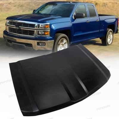 Primed Steel Hood Panel For 2014-2015 Chevy Chevrolet Silverado 1500 23271756 Foto 1 de 4