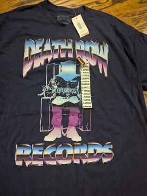 Death Row Records Blue SHIRT (Large) NWT Rap Hip Hop Ripple Junction Spencer's - Image 1 of 4