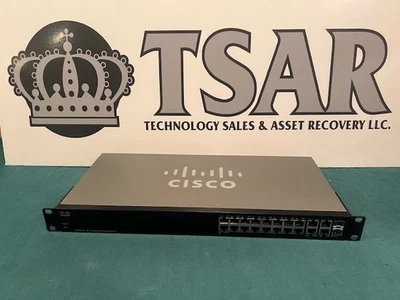 Cisco SG300-20 18 port 10/1000 Switch w/2 combo mini-GBIC ports - Image 1 of 4