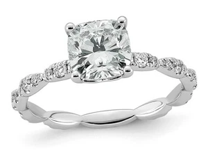 1.80 Carat (ctw VS, F) Certified Lab-Grown Diamond Engagement Ring 14K Gold - Picture 1 of 5