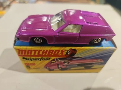 Matchbox Superfast Lotus Europa Thin Wheels Unpainted Base Good Box - Image 1 of 2