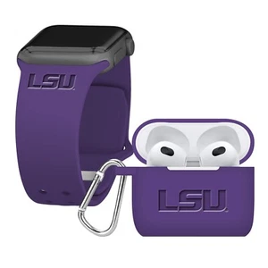 Combo de estuche Affinity Bands LSU Tigres grabado banda de Apple y Airpods generación 3 - Imagen 1 de 3
