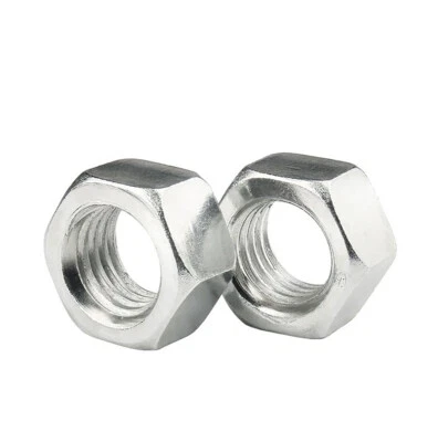 M5 M6 M8M10 Left-Hand Thread Hex Full Nuts Hexagon Nut Reverse Zinc-Plated Steel - Image 1 of 4