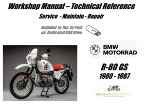BMW R-80 GS R80GS R 80 GS Manuale Officina Riparazione Servizio USB 1980 - 1987 - Foto 1 di 7
