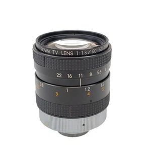VTG Kowa TV Lens 1:1.3/50 5010169 W/ 2 Lens Caps - Picture 1 of 9