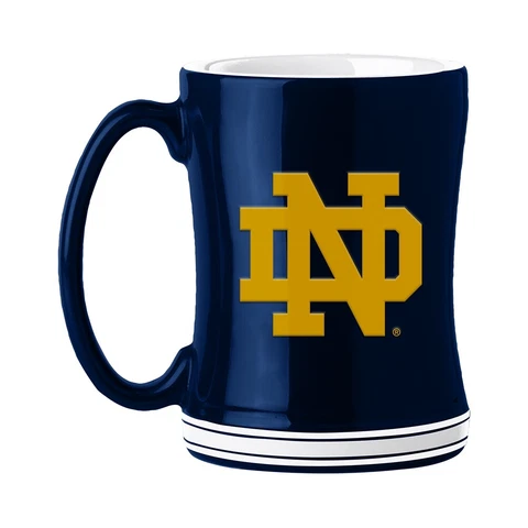 Notre Dame Fighting Irish 14oz Relief Coffee Mug Cover