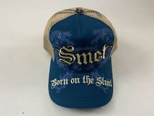 New Vintage SMET by Christian  Audigier Adjustable Trucker Hat Blue One Size
