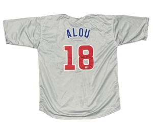 Moises Alou Signed Chicago Cubs Custom Jersey Beckett Witness BAS COA - Picture 1 of 3
