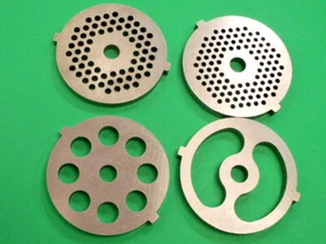 4 pc SET size #12 meat grinder discs WITH TABS 2 3/4" diameter - Picture 1 of 6