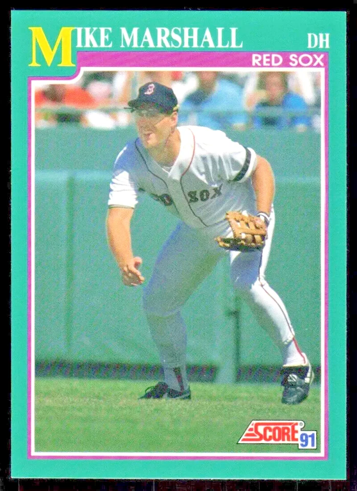 Puntuación #617 1991 Mike Marshall bateador designado Medias Rojas de Boston envío gratuito Foto 1 de 1